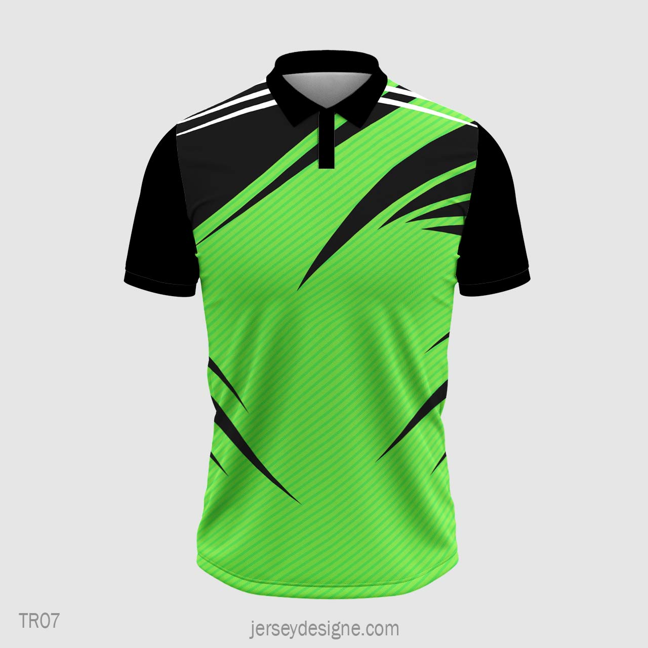 Green Cricket Jersey Design with Black Pattern 1 Green Cricket Jersey Design with Black