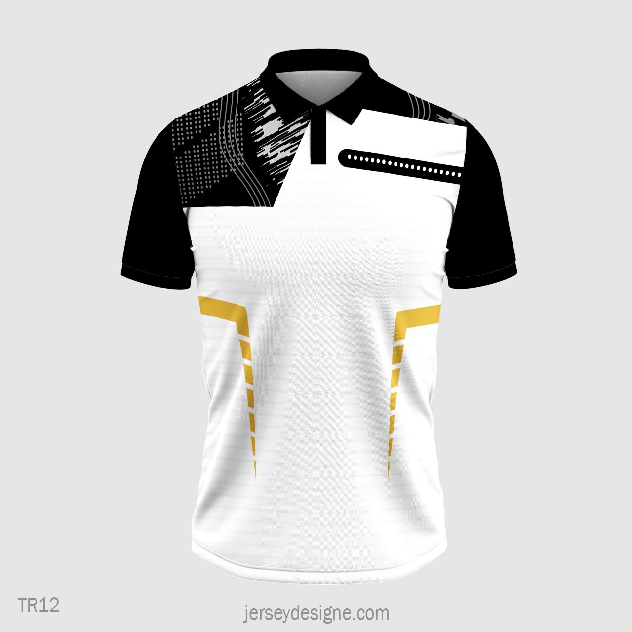 Black and White Cricket Jersey Design (Ai, Cdr & Pdf) 1 black and white jersey design cdr & ai
