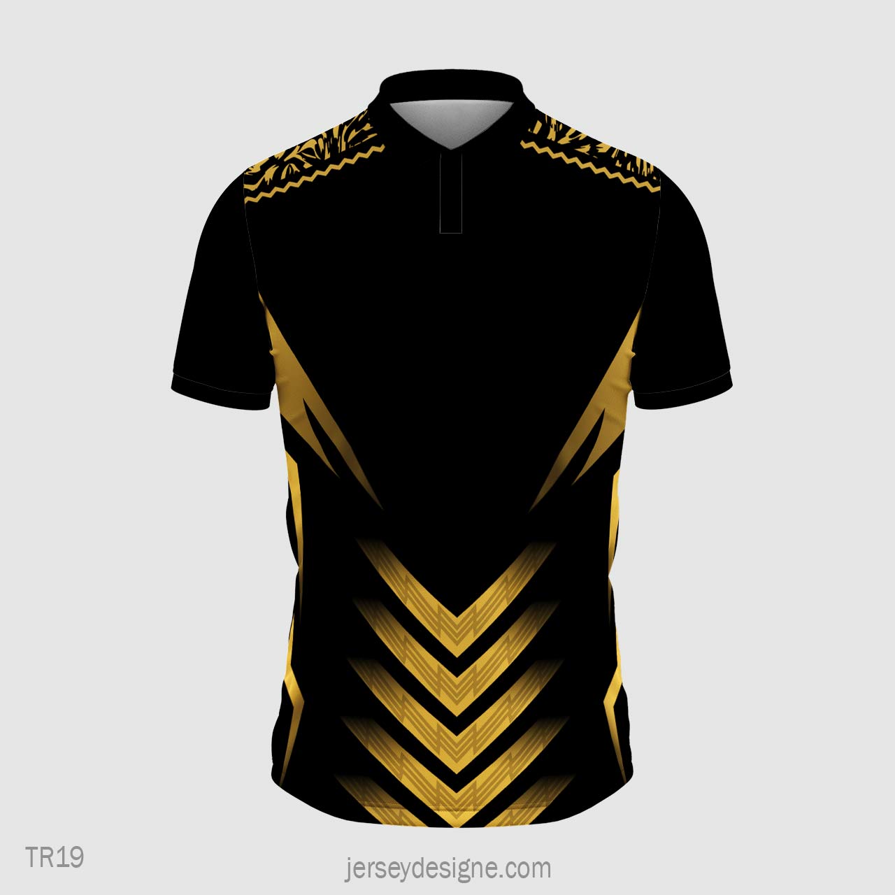 Golden and Black Cricket Jersey Design 1 Golden and Black Cricket Jersey Design